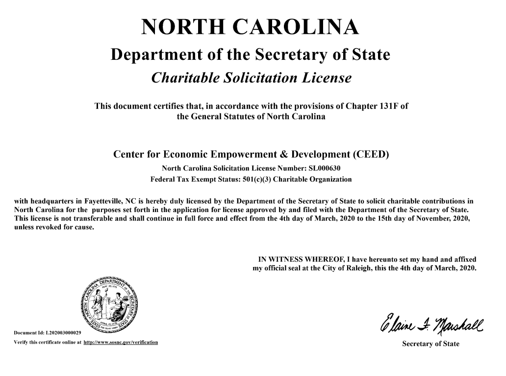 north carolina business license lookup